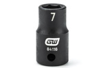 84116 GearWrench 1/4'' Drive 6 Point Standard Impact Metric Socket 7mm