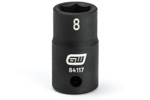 84117 GearWrench 1/4'' Drive 6 Point Standard Impact Metric Socket 8mm