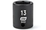84122 GearWrench 1/4'' Drive 6 Point Standard Impact Metric Socket 13mm
