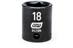 84319N GearWrench 3/8'' Drive 6 Point Standard Impact Metric Socket 18mm