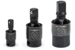 84960 GearWrench 3 Pc. 1/4'', 3/8'' & 1/2'' Drive X-Core Pinless Impact Universal Joint Set