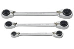 85204 GearWrench 3PC 72-Tooth 12 Point QuadBox Reversible Ratcheting SAE Wrench Set