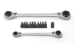 85210D GearWrench 13PC 72-Tooth 12 Point QuadBox Reversible Ratcheting Metric Wrench and Bit Set