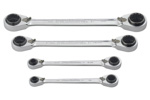 85215 GearWrench 4PC 72-Tooth 12 Point QuadBox Reversible Ratcheting Metric Wrench Set