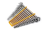 86928 GearWrench 16PC 90-Tooth 12 Point Metric Combination Ratcheting Wrench Set