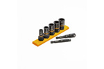 87911 GearWrench 7 Pc. 1/4'' & 3/8'' Drive Metric Bolt Biter Impact Extraction Socket Set