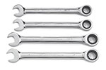 9309D GearWrench 4PC 72-Tooth 12 Point Ratcheting Combination SAE Wrench Set