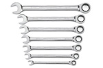 9417 GearWrench 7PC 72-Tooth 12 Point Ratcheting Combination Metric Wrench Set