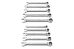 9418 GearWrench 10PC 72-Tooth 12 Point Ratcheting Combination SAE/Metric Wrench Set