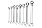 9543 GearWrench 8PC 72-Tooth 12 Point Reversible Ratcheting Combination Metric Wrench Set