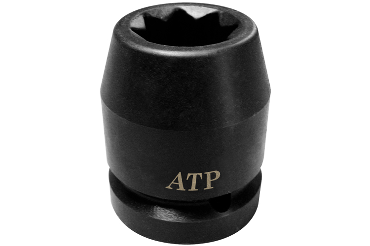 8 Point Drive Bit ATP DS-1632 2'' Standard Double Square 8 Point Impact Socket, 1 ...