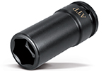 ATP Z-16M20L 20mm Deep 6 Point Impact Socket, 1'' Square Drive