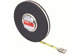 HW226ME Lufkin 3/8'' x 30m/100' Banner SAE/Metric Yellow Clad Dual Sided Long Blade Tape Measure