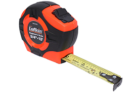 PHV1312DN Lufkin 3/4'' x 12' P1000 Series Engineer's Yellow Clad A4 Blade Power Return Tape Measure