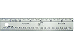 1261MEN Lufkin 1'' x 1m/3' Aluminum SAE/Metric Meter Stick