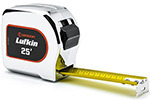 L925-02 Lufkin 1-1/8'' x 25' Chrome Case Yellow Clad Tape Measure