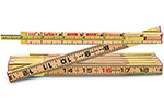 TX46N Lufkin 5/8'' x 6' Red End Wood Rule w/ Two 6'' Slide Rule Extension