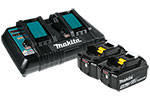 BL1850B2DC2 Makita 18V LXT Lithium-Ion Battery And Dual Port Charger Starter Pack (5.0Ah)