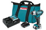 Makita WT04R1 12V max CXT Lithium-Ion Cordless 1/4'' Impact Wrench Kit (2.0Ah)