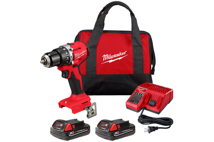 3602-22ct Milwaukee M18 Compact Brushless 1 2'' Hammer Drill Driver Kit