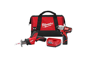 2491-22 Milwaukee M12 Cordless LITHIUM-ION 2-Tool Combo Kit