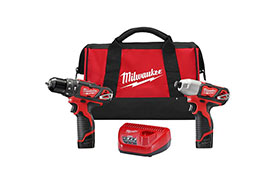 2497-22 Milwaukee M12 Cordless LITHIUM-ION 2-Tool Combo Kit