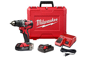 2801-22CT Milwaukee M18 Compact Brushless 1/2'' Drill Driver Kit