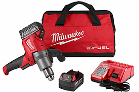 2810-22 Milwaukee M18 FUEL Mud Mixer with 180 Degree Handle Kit
