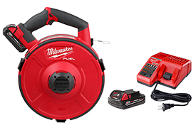 2873A-22 Milwaukee M18 FUEL ANGLER 120' Steel Pulling Fish Tape Kit