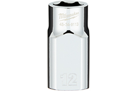45-34-9117 Milwaukee 1/2'' Drive 16mm Metric 6-Point Socket with FOUR FLAT Sides