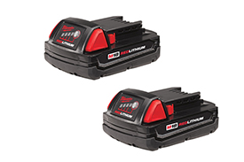 48-11-1811 Milwaukee M18 REDLITHIUM Compact Battery Two Pack