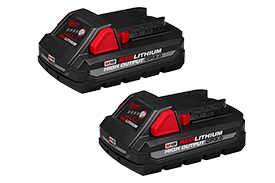 48-11-1837 Milwaukee M18 REDLITHIUM HIGH OUTPUT CP3.0 Battery 2-Pack