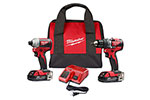 2892-22CT Milwaukee M18 Compact Brushless 2-Tool Combo Kit, Drill Driver/Impact Driver