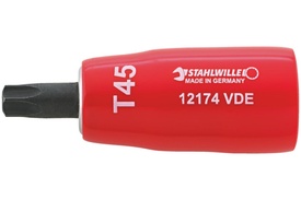 02390020 Stahlwille 12174 VDE T20 VDE Screwdriver Socket for M4 Screws, 3/8'' Square Drive