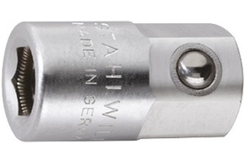 11180020 Stahlwille 412-1 1/4'' Bit Holder, 10mm External Hex Drive / 1/4'' Square Drive