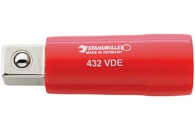 12030005 Stahlwille 432 VDE 1/2'' VDE Socket Adapter, 3/8'' Square Drive