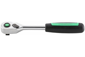 12111020 Stahlwille 435QR N QuickRelease Fine-Tooth Ratchet w/ 2-Component Handle, 3/8'' Square Drive