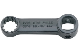 02480032 Stahlwille 447aSP 1/2'' Spline Box End Socket Adapter, 3/8'' Square Drive