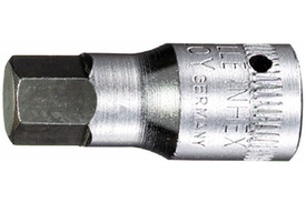 01120003 Stahlwille 44K 3mm Short Hex Key Screwdriver Socket, 1/4'' Square Drive