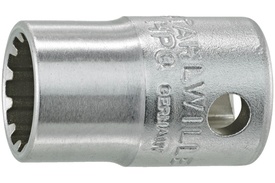 02011014 Stahlwille 45aSP 7/16'' SAE Spline-Drive Socket, 3/8'' Square Drive