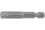 31150000 Stahlwille 3115 1/4'' Male Square Drive Adapter, 1/4'' Hex Power Drive, Ball Lock
