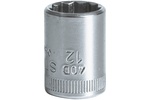 01030012 Stahlwille 40D 12mm 12-Point Socket, 1/4'' Square Drive