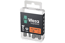 Wera 05057671001 868/4 IMP DC DIY Impaktor Square Head Socket Bits