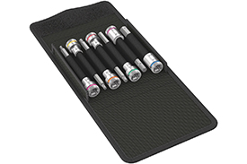 Wera 05003181001 7 Pc. 8740 B HF 1 3/8'' Zyklop Metric Bit Socket Set w/ Holding Function