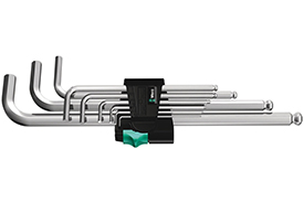 05022087001 Wera 9 Pc. 950/9 Hex-Plus 1 Chrome-Plated Metric L-Key Set